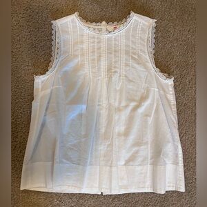 Levi's White Lace Trim Blouse